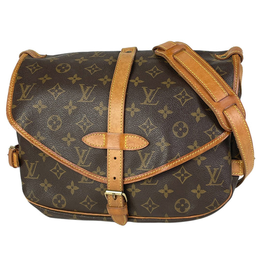 Louis Vuitton Saumur 30 Crossbody Shoulder Bag Monogram Brown