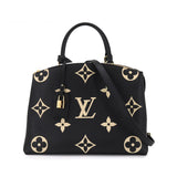 Louis Vuitton Bicolor Monogram Emplant Grand Palais MM Hand Shoulder Bag Black