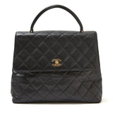 Chanel Top Handle Bag Black Gold Hardware HandBag