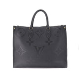 Louis Vuitton Monogram Implant Onthego GM 2 Way Tote Shoulder Bag Noir