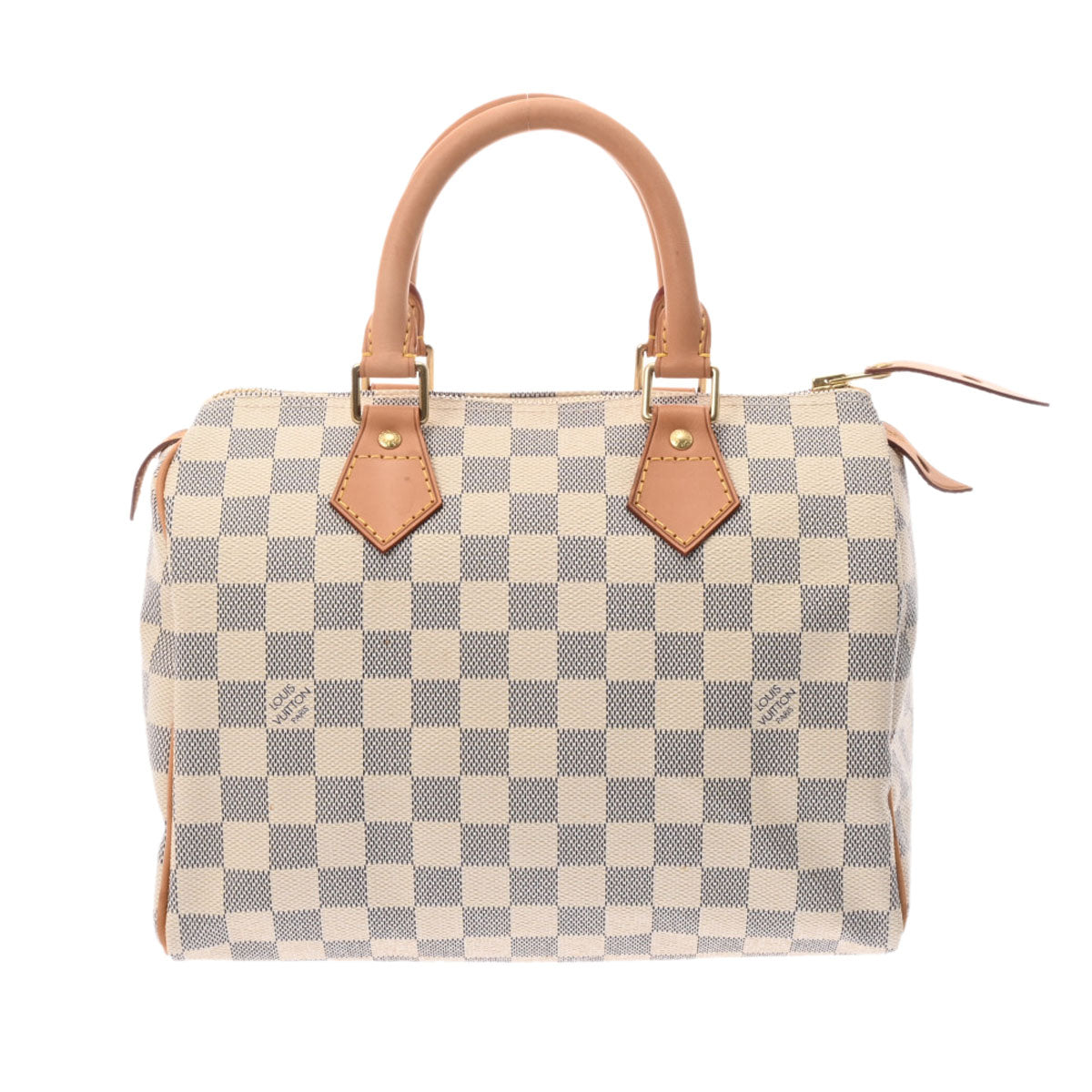 Louis Vuitton Damier Azur Speedy 25 White  Canvas Handbag