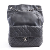 Chanel Bag Matelasse Chain Lambskin Backpack Black