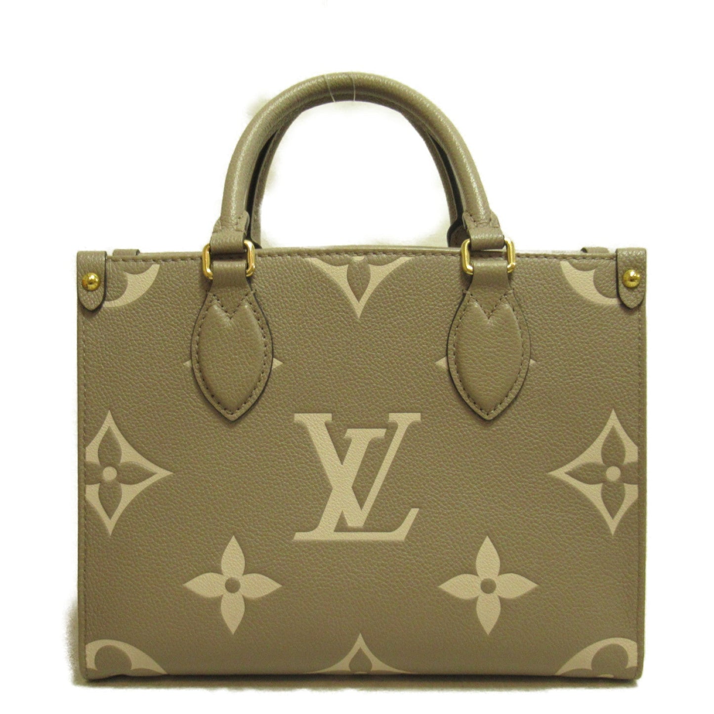 Louis Vuitton On The Go PM Handbag Leather Monogram Implant