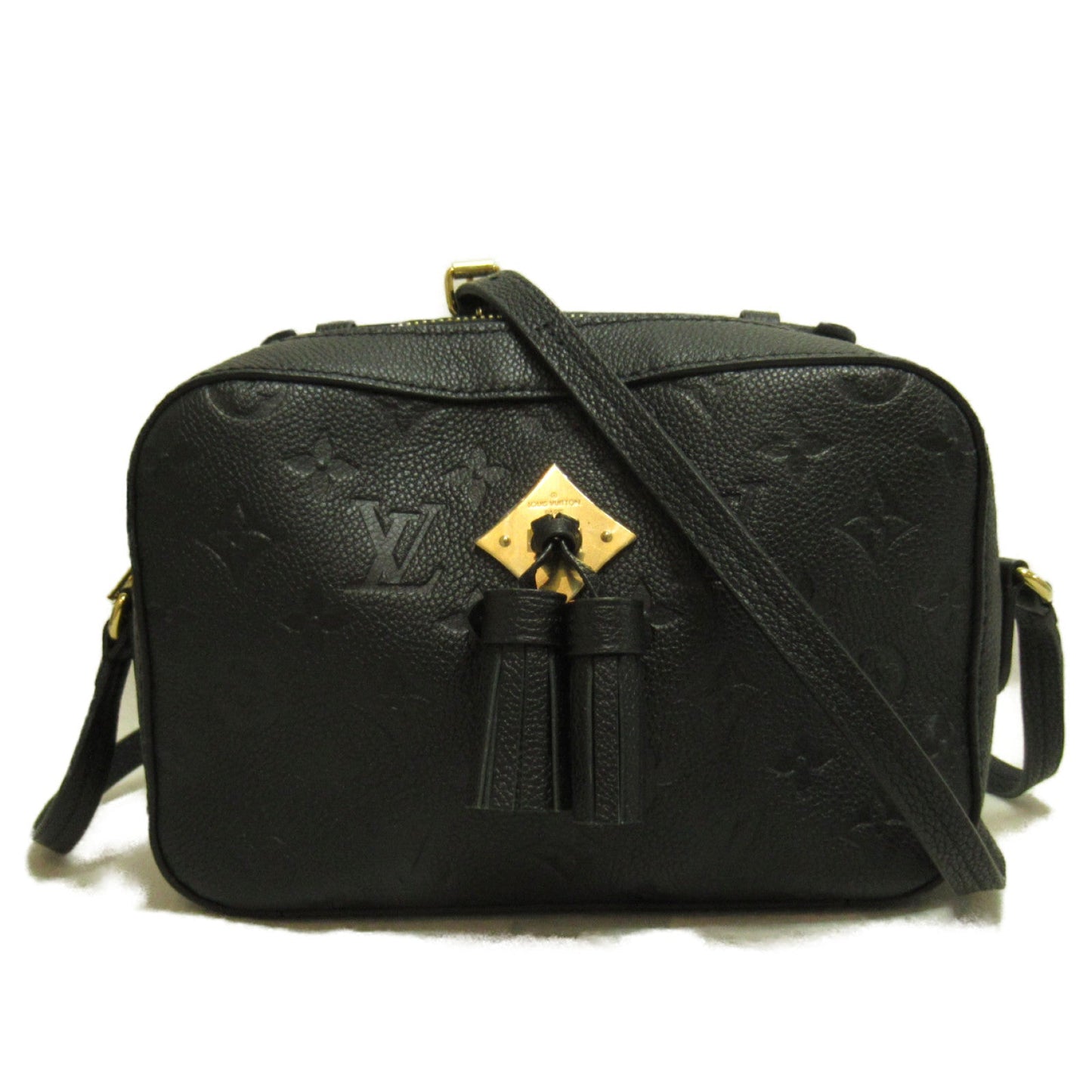 Louis Vuitton Saintonge Shoulder Bag  Monogram Implant Black