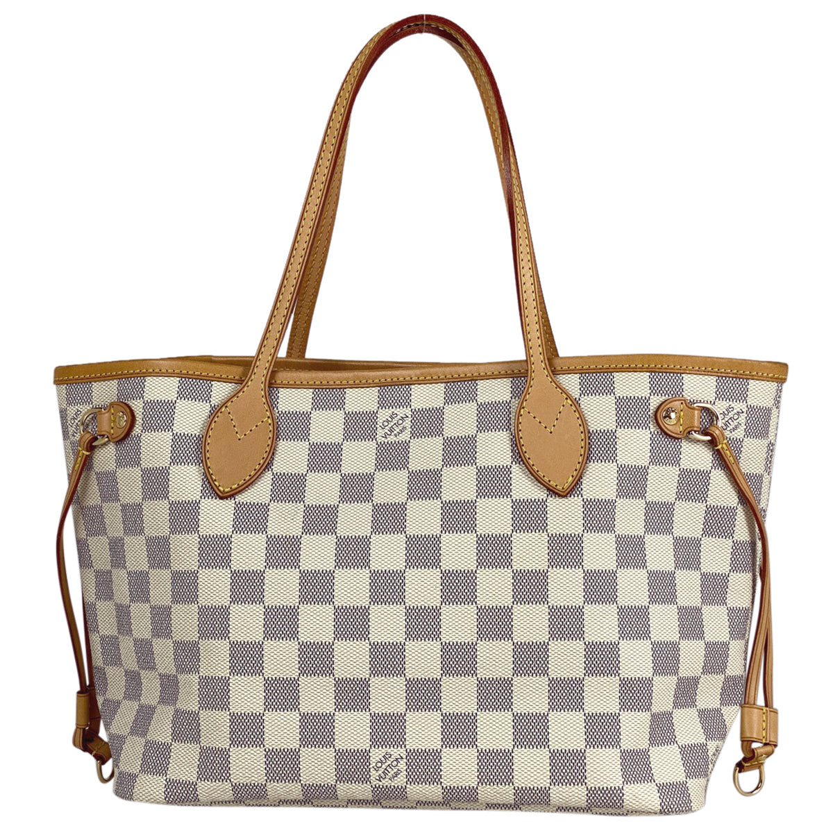 Louis Vuitton Neverfull PM Tote Bag Damier Azur White