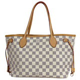 Louis Vuitton Neverfull PM Tote Bag Damier Azur White
