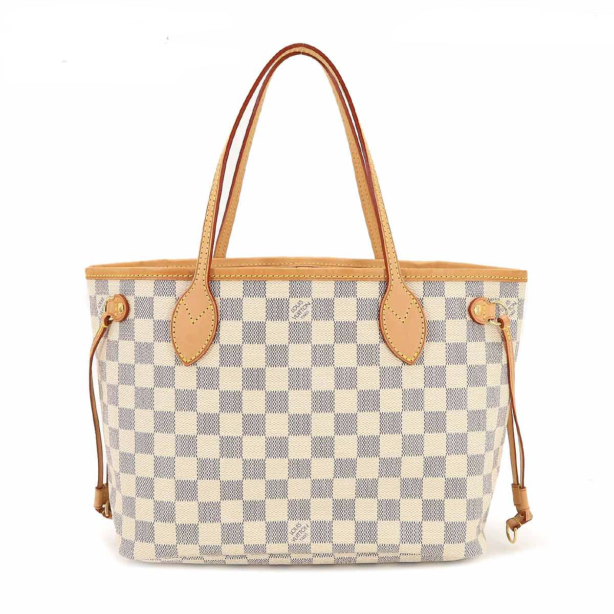 Louis Vuitton Damier Azur Neverfull PM Tote Bag White