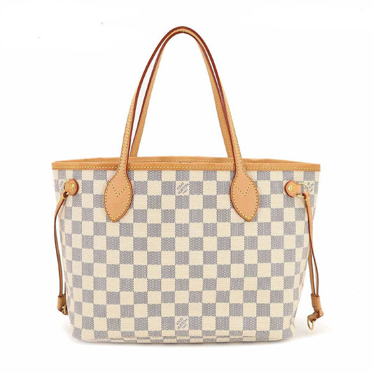 Louis Vuitton Damier Azur Neverfull PM Tote Bag White
