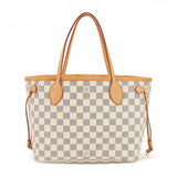 Louis Vuitton Damier Azur Neverfull PM Tote Bag White