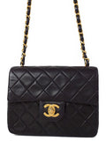 Chanel Mini Matelasse Chain Shoulder Bag Black