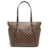 Louis Vuitton Damier Totally MM Ebene Shoulder Bag Brown