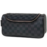 Louis Vuitton Toilette Pouch Travel Accessory Case Damier Graphite Black