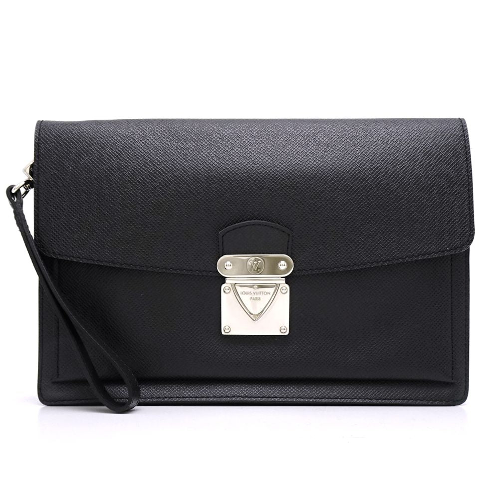 Louis Vuitton Taiga Bellaia Ardoise Shoulder Bag Black