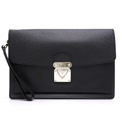 Louis Vuitton Taiga Bellaia Ardoise Shoulder Bag Black