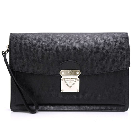 Louis Vuitton Taiga Bellaia Ardoise Shoulder Bag Black