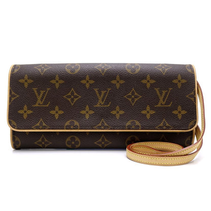 Louis Vuitton Monogram Pochette Twin GM Brown 2WAY Bag