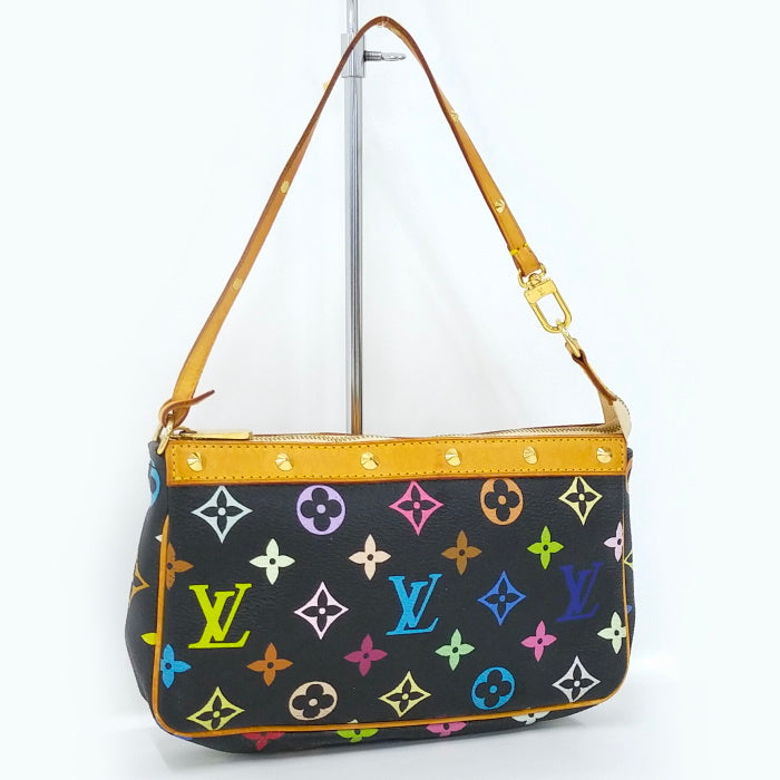 Louis Vuitton Pochette Accessories Pouch Monogram Multicolor Black