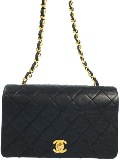 Chanel Mini Matelasse Chain Shoulder Bag Black