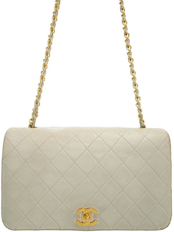 Chanel Matelasse Chain Shoulder Bag White