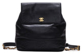Chanel Triple Coco Turn Lock Chain Caviar Skin Black