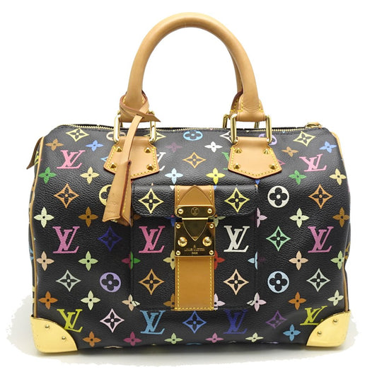 Louis Vuitton Multicolor Speedy 30 Noir Boston Bag Black
