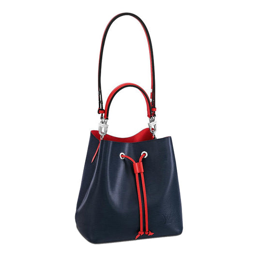Louis Vuitton Noe Epi Shoulder Bag Black Red