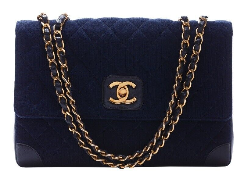 Chanel Matelasse Turnlock Straight Flap Chain Shoulder Jersey Material