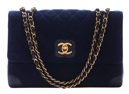 Chanel Matelasse Turnlock Straight Flap Chain Shoulder Jersey Material