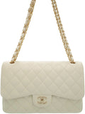 Chanel Deca Matelasse Chain Shoulder Bag White