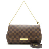 Louis Vuitton Damier Favorite MM Ebene 2WAY Bag Brown