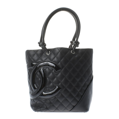 Chanel Matelasse Gst Black Silver Hardware Caviar Skin Tote Bag