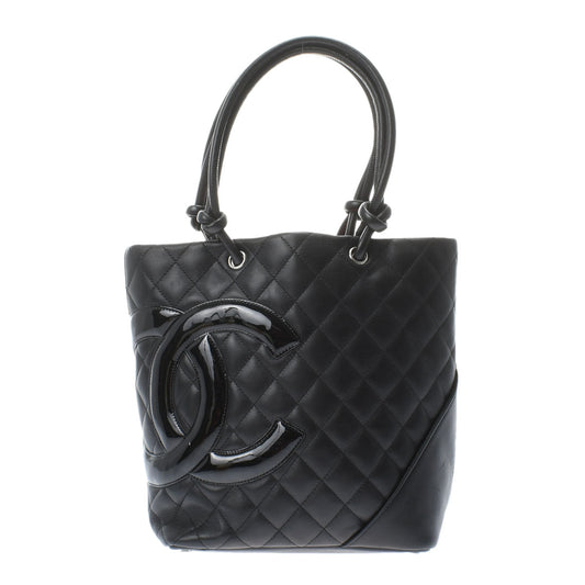 Chanel Matelasse Gst Black Silver Hardware Caviar Skin Tote Bag