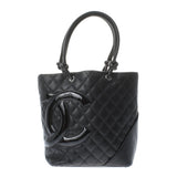 Chanel Matelasse Gst Black Silver Hardware Caviar Skin Tote Bag