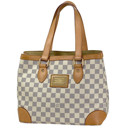 Louis Vuitton Hampstead PM Tote Bag Damier Azur White