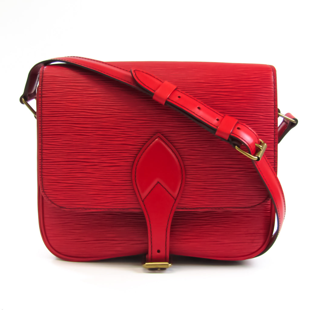 Louis Vuitton Cartouchiere Shoulder Bag Epi Leather Red Gold
