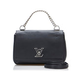 Louis Vuitton Lock Me 2 BB Handbag Shoulder Bag 2WAY Noir Black Leather