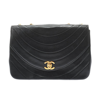 Chanel Chain Shoulder Black Gold Hardware 01 Lambskin Shoulder Bag