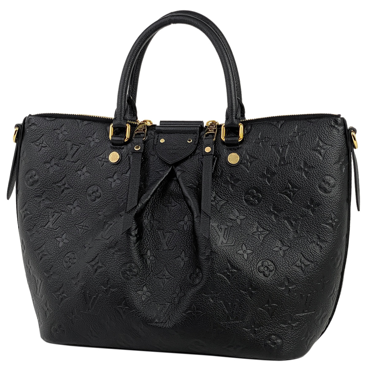 Louis Vuitton Mazarine MM Shoulder Bag Monogram Implant Noir Black