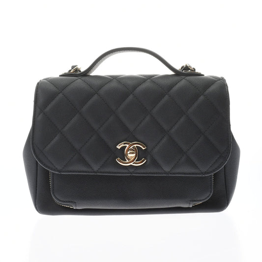 Chanel Matelasse Affinity S Black gold Hardware Grained Calfskin Handbag