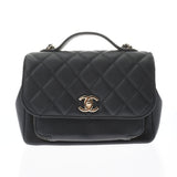 Chanel Matelasse Affinity S Black gold Hardware Grained Calfskin Handbag