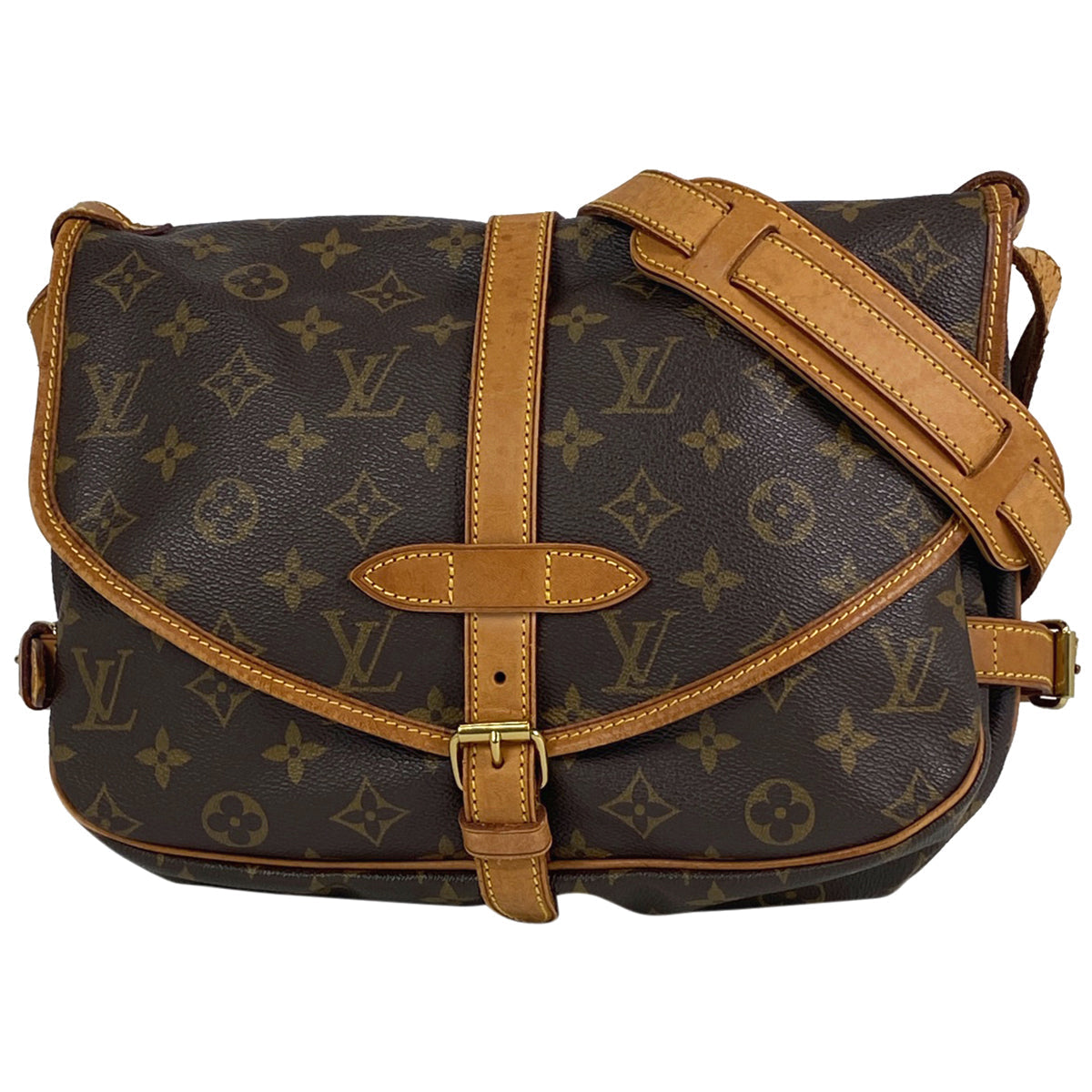 Louis Vuitton Saumur 30 Crossbody Shoulder Bag Monogram Brown