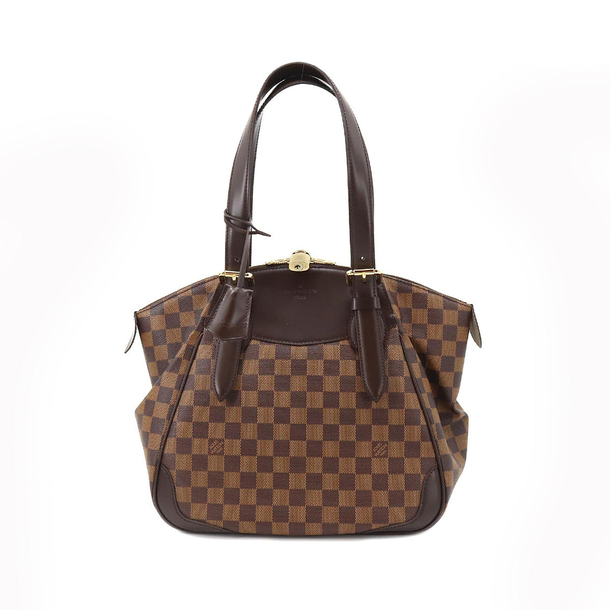 Louis Vuitton Damier Verona MM Shoulder Bag Ebene Gold Hardware