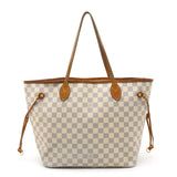 Louis Vuitton Damier Azur Neverfull MM Tote Bag Shoulder Bag