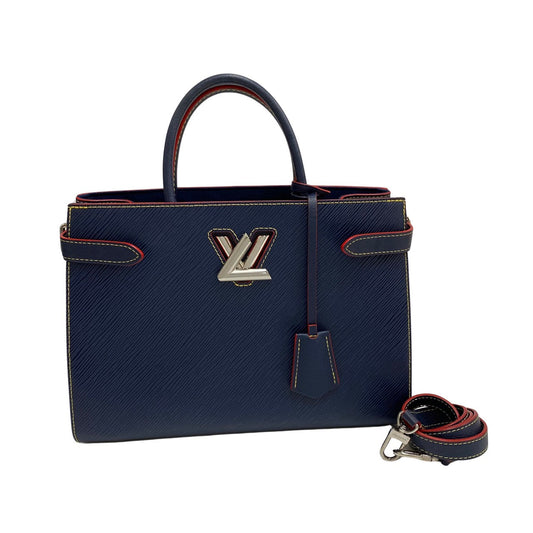 Louis Vuitton Twist Tote Epi Turnlock Leather Navy