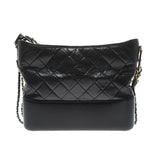Chanel Black Gold Silver Hardware   Calfskin Shoulder Bag