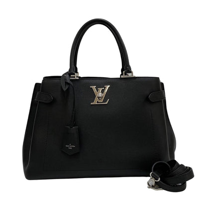 Louis Vuitton Lock Me Turnlock Handbag Shoulder Bag Black