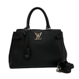 Louis Vuitton Lock Me Turnlock Handbag Shoulder Bag Black