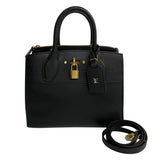 Louis Vuitton Leather Genuine PM Leather Handbag Black