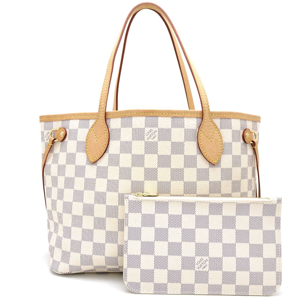 Louis Vuitton Damier Azur Neverfull PM Tote Bag