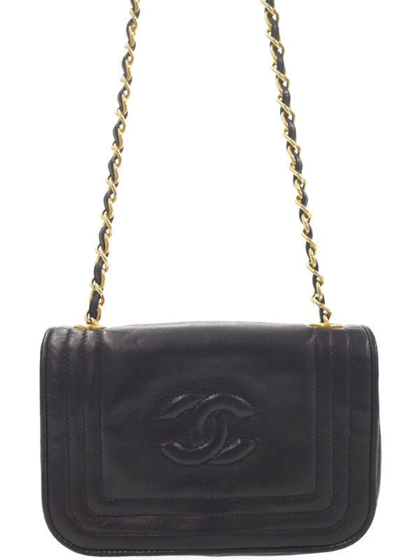 Chanel Coco Mark Chain Shoulder Bag Black